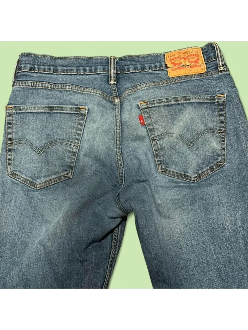 Levi's 514 mens blue straight leg jeans
